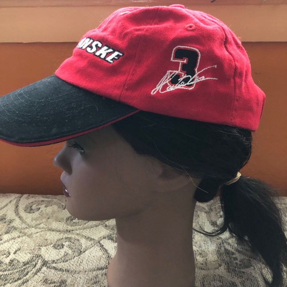 Team Penske Indy Car Number 3 and 6 Red Black Adjustable Hat Cap One Size